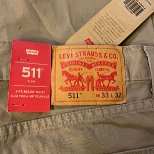 Levi’s 511 Slim Brown Tan Khaki Jeans